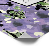 2025紫色の花の壁カレンダー ポスター (角)