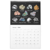 2025結晶の恋人のための宝石とミネラルウォールカレンダー カレンダー (1月 2026)