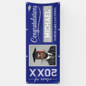 2025編集可能な卒業バナー（名前と学校） 横断幕 (縦)