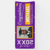 2025編集可能な卒業バナー（名前と学校） 横断幕 (縦)