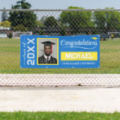 2025編集可能な卒業バナー（名前と学校） 横断幕 (インサイチュ)