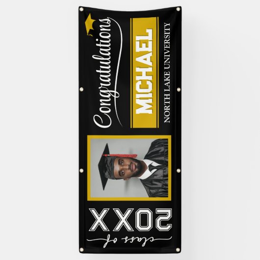 2025編集可能な卒業バナー（名前と学校） 横断幕 (縦)