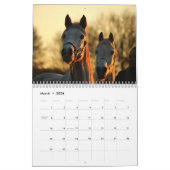 2025美しい馬 カレンダー (3月 2026)