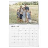 2025自分の家族の写真カスタムカレンダーを作成する カレンダー (2月 2027)