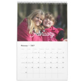 2025自分モダンの家族の写真をカスタム作成する カレンダー (2月 2027)