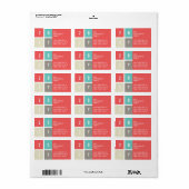 2025色ブロックモダン年末年始の休日アドレス ラベル (フルシート)