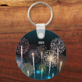 2025花火ハッピーニューイヤーKeychain キーホルダー (正面)