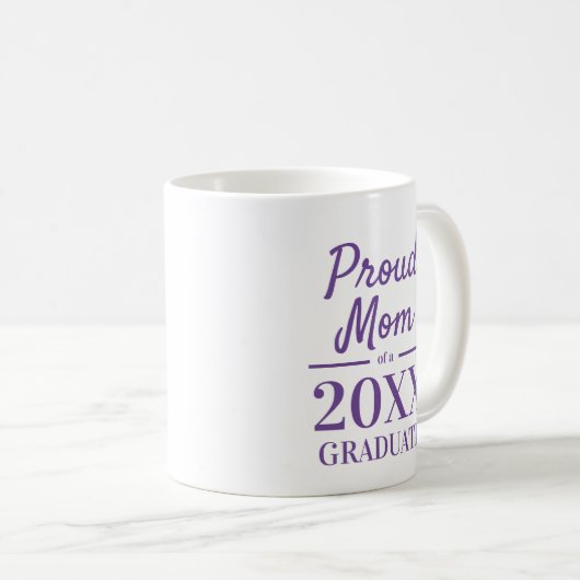 2025誇りを持った年のタイポグラフィの母エレガント コーヒーマグカップ (正面右)