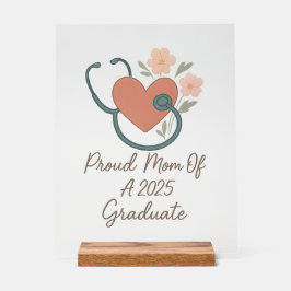 2025誇りを持った年の母ナースグラード – フローラハートデザイン アクリルサイン