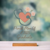 2025誇りを持った年の母ナースグラード – フローラハートデザイン アクリルサイン (ニュートラル)