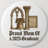 2025誇りを持った年の母ユーロクラシックの歴史スタイル 缶バッジ (正面)