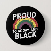 2025誇りを持った年ゲイ黒番プライド月 缶バッジ (正面)