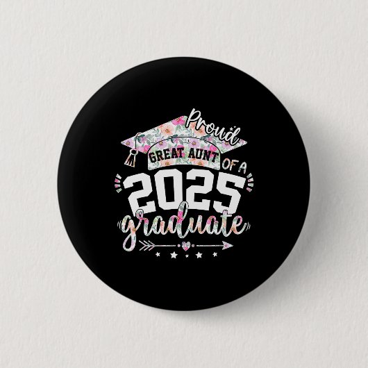 2025誇りを持った年Clシニアグラッドの叔母 缶バッジ (正面)