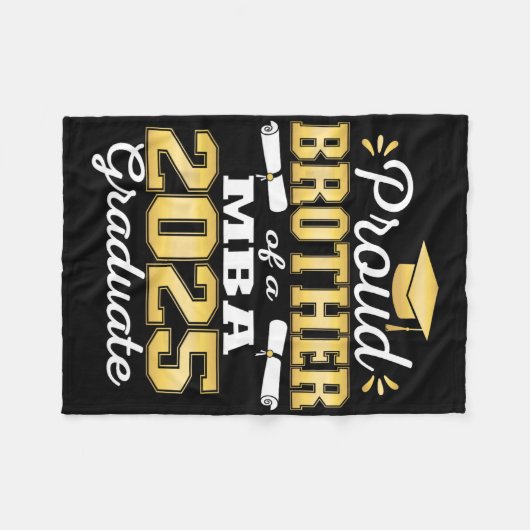 2025誇りを持った年M卒業者のClの兄弟 フリースブランケット (正面(横))