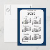 2025警察箱ブルー6ヶ月ミニカレンダーby Janz ポストカード (正面/裏面)