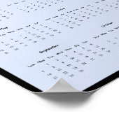 2025赤いキツネキット壁カレンダーのポスター ポスター (角)