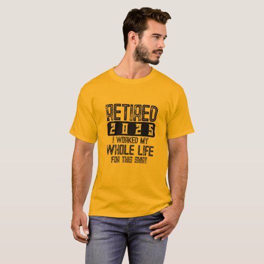 2025退職した年このシャツに一生懸命取り組んだ Tシャツ (正面フル)