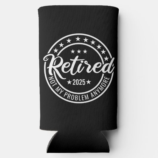 2025退職した年はもう私の問題ではない退職 スリム缶クーラー (裏面)