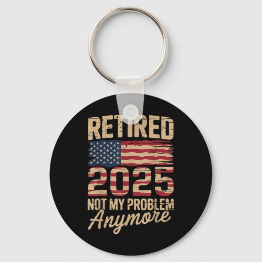2025退職した年はアメリカ国旗Rで問題になった キーホルダー (正面)