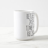 2025退職した年休職時おもしろい間 コーヒーマグカップ (正面右)