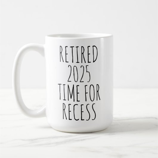 2025退職した年休職時おもしろい間 コーヒーマグカップ (左)