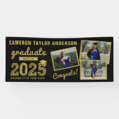 2025金ゴールドスケッチ3枚フォトコラージグラッドパーティー 横断幕 (横)