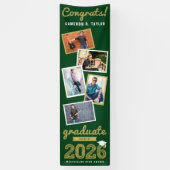 2025金ゴールドスケッチ5フォトコラージュ卒業パーティー 横断幕 (縦)