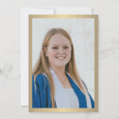 2025金ゴールドブラックエレガントMD写真卒業パーティー 招待状 (裏面)