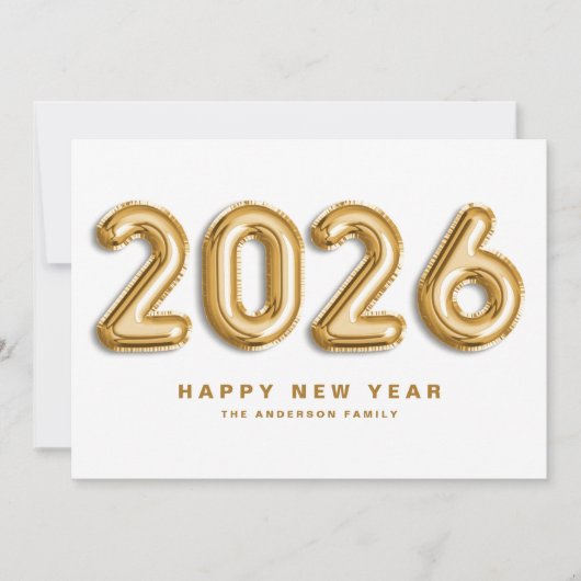 2025金箔マイラー風船ハッピーニューイヤー シーズンカード (正面)