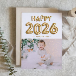 2025金箔マイラー風船写真新年 シーズンカード