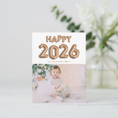 2025金箔マイラー風船写真新年 シーズンポストカード (スタンド正面)