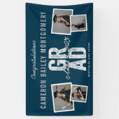 2025銀はっきりしたグラード4写真卒業パーティー 横断幕 (縦)