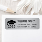 2025銀モダン卒業差出人住所 ラベル (インサイチュ)