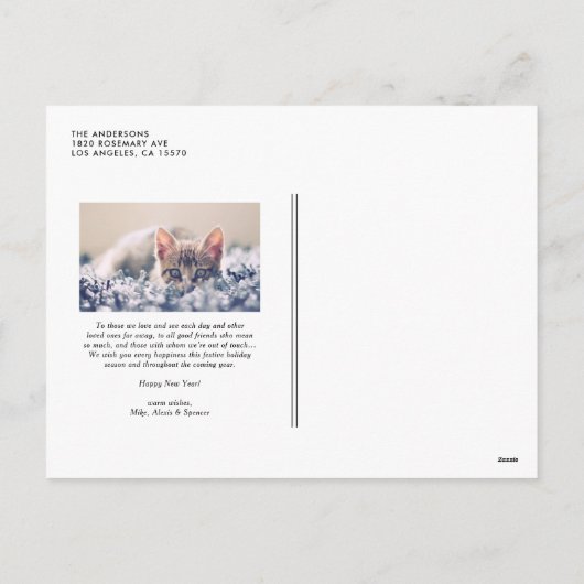 2025銀箔マイラー風船写真新年 シーズンポストカード (裏面)