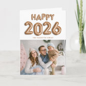 2025銅箔マイラー風船写真新年 シーズンカード (正面)