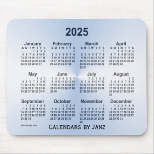 2025鋼色の青いカレンダー(Janz Mouse Pad) マウスパッド