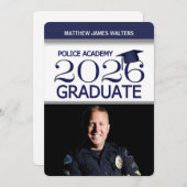 2025青写真警察学院卒業 招待状 (正面/裏面)