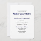 2025青写真警察学院卒業 招待状 (裏面)