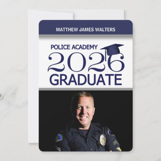 2025青写真警察学院卒業 招待状 (正面)