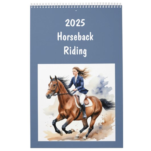 2025馬すべての季節に乗馬 カレンダー (カバー)
