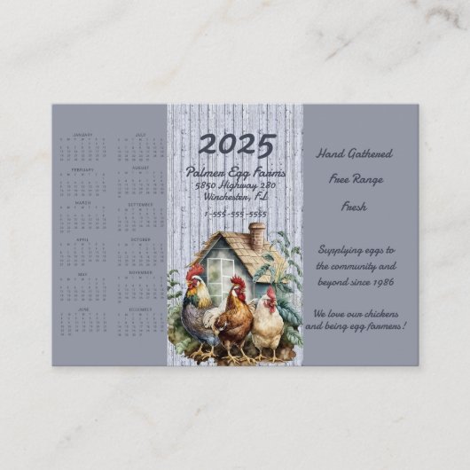 2025鶏卵農家名刺 名刺 (正面)