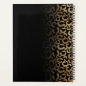 2025黒パーソナライズされた金ゴールドヒョウ斑点 プランナー手帳 (裏面)