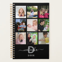 2025黒モダン自分の家族を作カスタム成 プランナー手帳