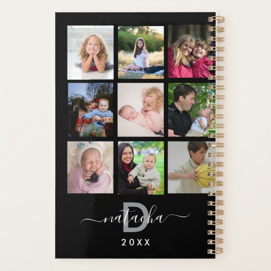 2025黒モダン自分の家族を作カスタム成 プランナー手帳 (裏面)