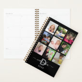 2025黒モダン自分の家族を作カスタム成 プランナー手帳 (ディスプレー)