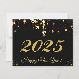 2025,あけましておめでとう!金星&黒背景 シーズンカード