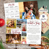 2025 なんて1年 9枚の写真 2026 カレンダー シーズンカード