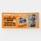 2025 はっきりした Sketch 3フォトコラージュ卒業パーティー 横断幕 (横)