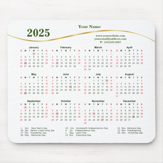 2025 エレガント for Business Mouse pad マウスパッド (正面)