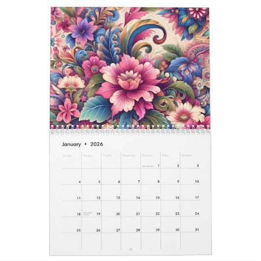 2025 カレンダー (1月 2026)